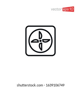 Cooling Fan Icon design Vector