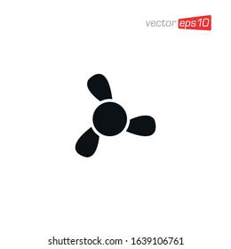 Cooling Fan Icon design Vector