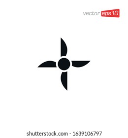 Cooling Fan Icon design Vector