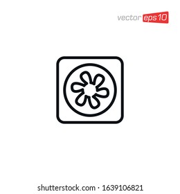 Cooling Fan Icon design Vector