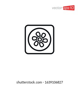 Cooling Fan Icon design Vector