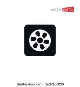 Cooling Fan Icon design Vector