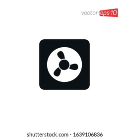 Cooling Fan Icon design Vector