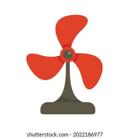 Cooling fan icon. Flat illustration of cooling fan vector icon isolated on white background