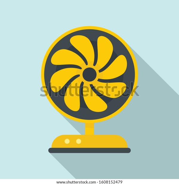 Cooling fan icon. Flat illustration of cooling fan\
vector icon for web\
design