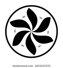 Cooling fan icon. Modern cooler ventilator silhouette icons, vector symbol website design. Radiator fan icon symbol. Electric cooling fan sign vector isolated on white background. Vector illustration.