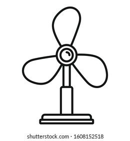 Cooling fan icon. Outline cooling fan vector icon for web design isolated on white background