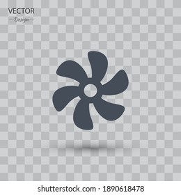 Symbol für den Kühllüfter. Vektorgrafik EPS10.