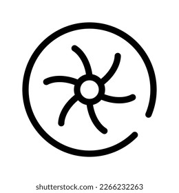 Ilustración de diseño del símbolo del vector del ventilador de refrigeración
