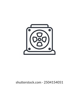 Cooling fan icon. vector.Editable stroke.linear style sign for use web design,logo.Symbol illustration.