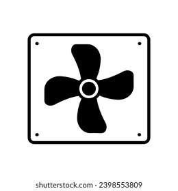 icono de ventilador de refrigeración con ilustración de material vectorial de fondo blanco