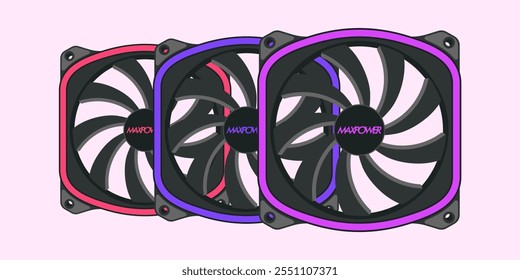 Cooling Fan Isolated Vector Illustration