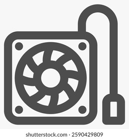 cooling fan, simple computer hardware icons