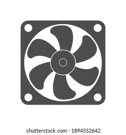 Cooling fan. Simple vector icon isolated on a white background. Flat style