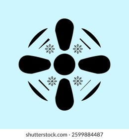 cooling fan vector illustration symbol design