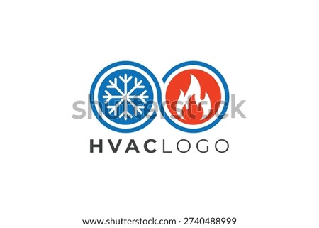 Cooling and Heating HVAC Logo Design for Air Conditioning and Climate Control Branding