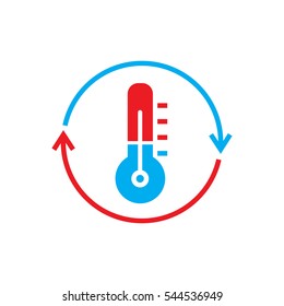 Cooling and heating systems logo  - vector illustration.