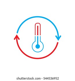 Cooling and heating systems logo  - vector illustration.