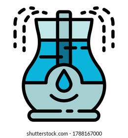 Cooling humidifier icon. Outline cooling humidifier vector icon for web design isolated on white background