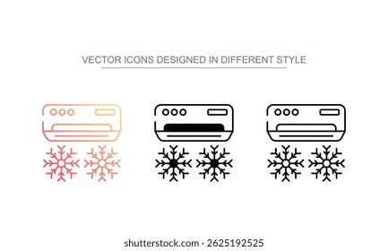 Cooling icon design with white background stock illustration