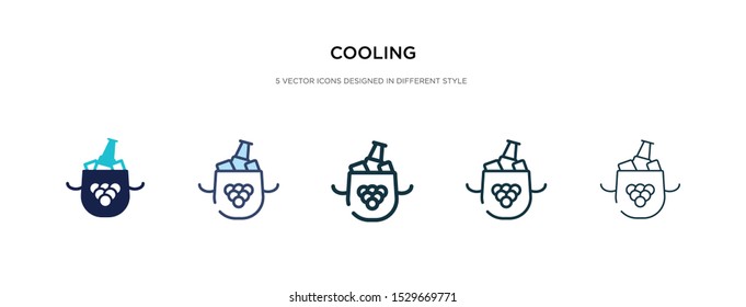 cooling icon in different style vector illustration. two colored and black cooling vector icons designed in filled, outline, line and stroke style can be used for web, mobile, ui
