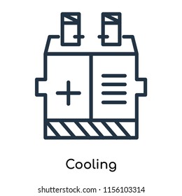 Cooling icon vector isolated on white background, Cooling transparent sign , thin symbols or lined elements in outline style