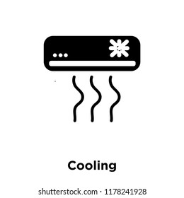 Cooling icon vector isolated on white background, logo concept of Cooling sign on transparent background, filled black symbol