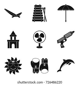 Cooling icons set. Simple set of 9 cooling vector icons for web isolated on white background