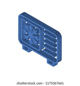 Cooling isometric left top view 3D icon