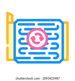 cooling radiator car part color icon vector. cooling radiator car part sign. isolated symbol illustration