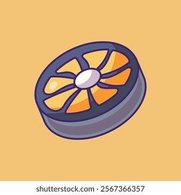 Cooling system Cartoon Vector Icon Illustration. Computer hardware object icon concept. Flat cartoon illustration.