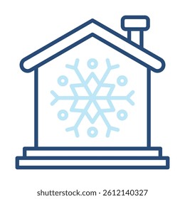 Cooling System Icon Two Color Outline Style. Vector Illustration For Graphic Design