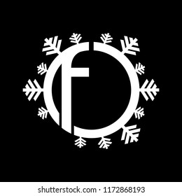 Cooling systems logo, air conditioning service icons, climate control concept