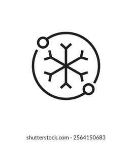 cooling technology icon outline vector eps