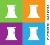 Cooling tower icon. Simple logo of cooling tower on white background. Flat vector illustration.
