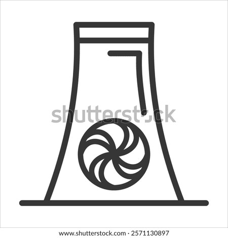 Cooling Tower Icon Vector Illustration Outline