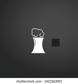 Cooling Tower Smoke vector icon. Cooling Tower Smoke concept stroke symbol design. Thin graphic elements vector illustration, outline pattern for your web site design, logo, UI. EPS 10.