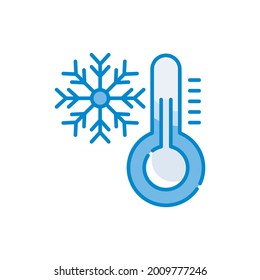 cooling vector blue icon style illustration. EPS 10 File symbol