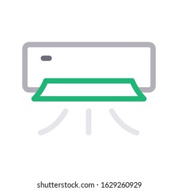 cooling vector color line icon 