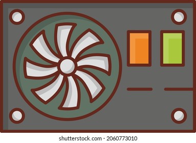 cooling Vector illustration on a transparent background. Premium quality symbols. Vector Line Flat color  icon for concept and graphic design.