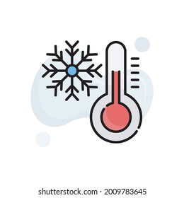 ilustración de estilo de icono relleno de contorno de vector de refrigeración. Símbolo de archivo EPS 10