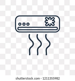 Cooling vector outline icon isolated on transparent background, high quality linear Cooling transparency concept can be used web and mobile