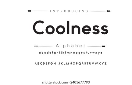 Coolness Abstract modern urban alphabet fonts. Typography sport, technology, fashion, digital, future creative logo font. vector illustration