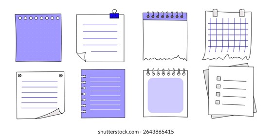 Cool-toned memo sheets for time-blocking and task organizing in corporate and academic use

