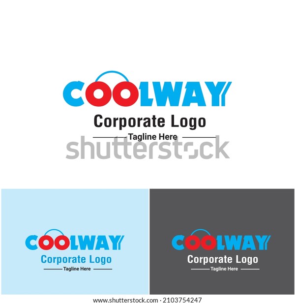 Coolway Wordmark  logo \
for courier Company, Corporate Company, Trading Company  for all\
kinds of digital print, banner, poster, flyer, magazine, Id card,\
Business card 