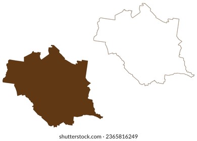 Coonamble Shire (Commonwealth of Australia, New South Wales, NSW) map vector illustration, scribble sketch Coonamble map