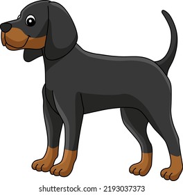 Coonhound Dog Cartoon Colored Clipart Illustration Stock Vector ...