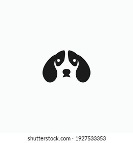 Coonhound dog minimal vector logo icon sign symbol design template