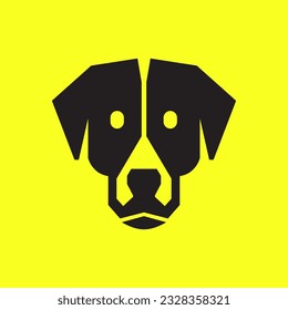 coonhound head dog pets modern minimal mascot simple logo icon vector illustration