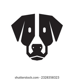 coonhound head dog pets modern minimal mascot simple logo icon vector illustration